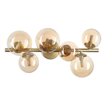 Ideal Lux - LED Prisadený luster PERLAGE 6xG9/3W/230V 49 cm zlatá/dymová