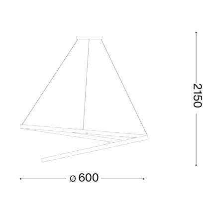 Ideal Lux - LED Stlmiteľný luster na lanku OZ LED/48W/230V pr. 60 cm CRI 90 biela