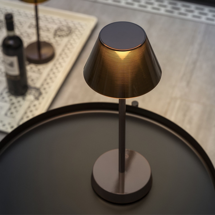 Ideal Lux - LED Stmievateľná dotyková lampa LOLITA LED/2,8W/5V 2200 mAh IP54 hnedá