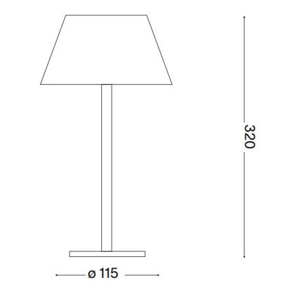 Ideal Lux - LED stmievateľná dotyková vonkajšia lampa PURE LED/1,5W/3,7V 2200 mAh CRI 90 IP54 čierna