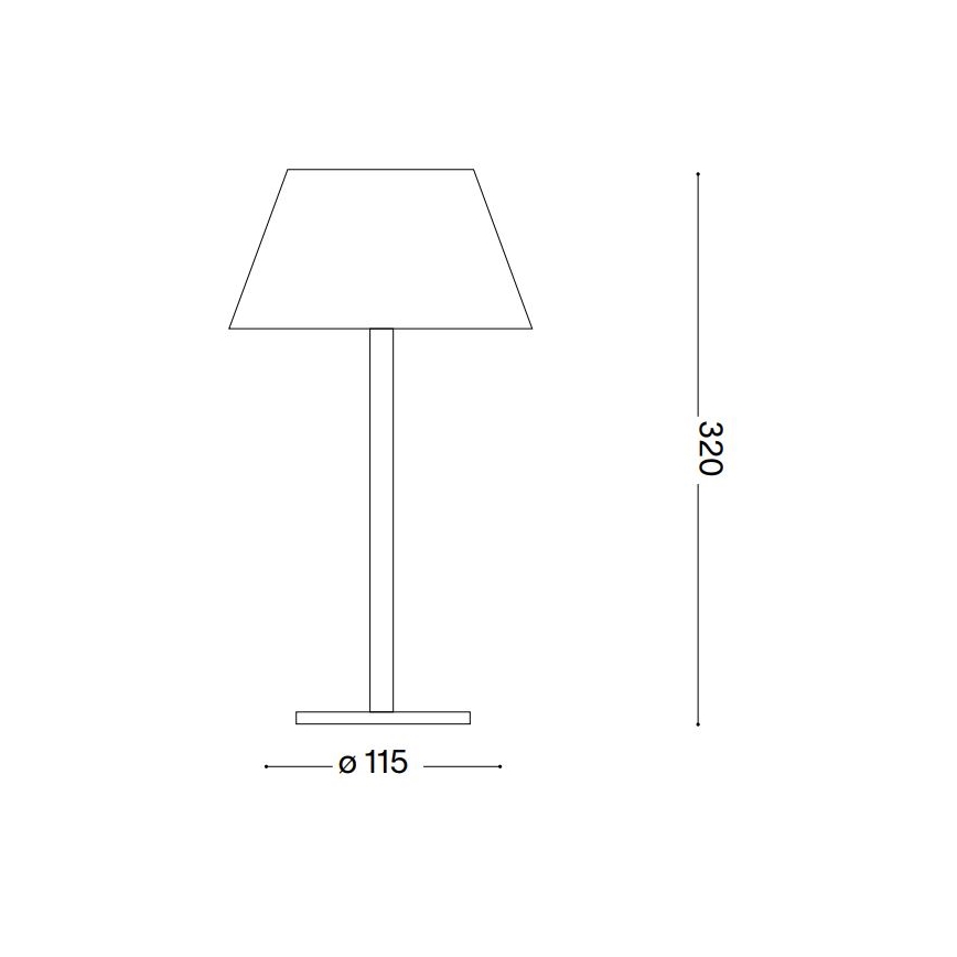Ideal Lux - LED stmievateľná dotyková vonkajšia lampa PURE LED/1,5W/3,7V 2200 mAh CRI 90 IP54 hnedá