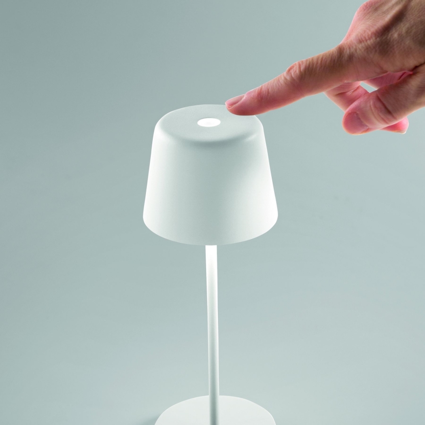 Ideal Lux - LED Stmievateľná dotyková vonkajšia stolná lampa CUTE LED/2,5W/3,7V USB 2200-2700K IP65 biela