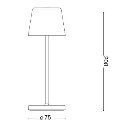 Ideal Lux - LED Stmievateľná dotyková vonkajšia stolná lampa CUTE LED/2,5W/3,7V USB 2200-2700K IP65 biela