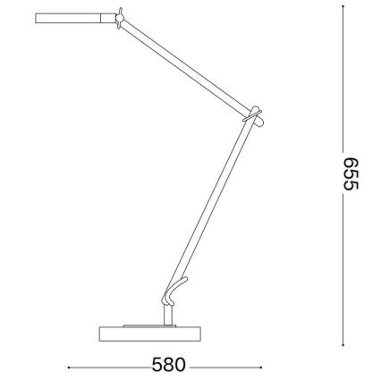 Ideal Lux - LED Stmievateľná dotyková stolná lampa FUTURA LED/12,5W/230V čierna