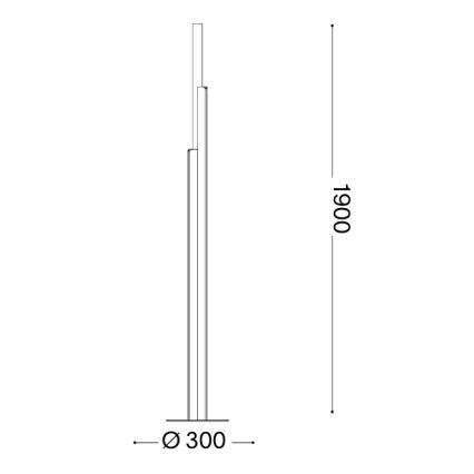 Ideal Lux - LED stmievateľná stojacia lampa DORICA 3xLED/33W/230V CRI 90 biela
