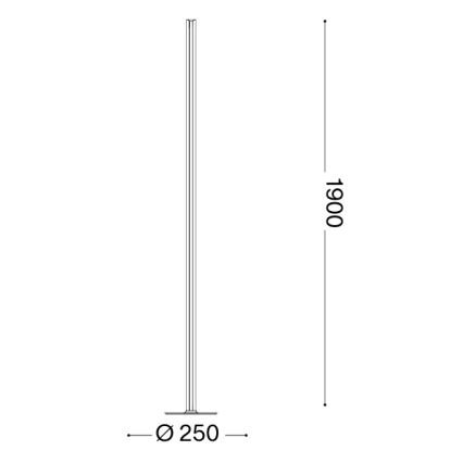 Ideal Lux - LED stmievateľná stojacia lampa DORICA LED/50W/230V CRI 90 čierna