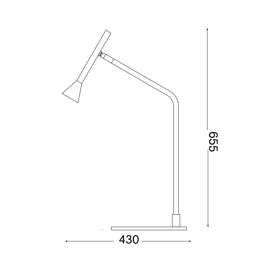 Ideal Lux - LED Stmievateľná dotyková stolná lampa DIESIS LED/6,5W/230V CRI 90 čierna