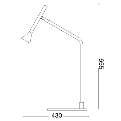 Ideal Lux - LED Stmievateľná dotyková stolná lampa DIESIS LED/6,5W/230V CRI 90 čierna