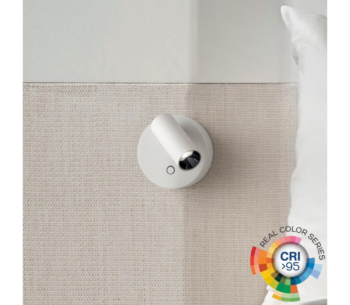 Ideal Lux - LED stmievateľné nástenné bodové svietidlo ELF LED/3W/230V CRI 95, biela 347479