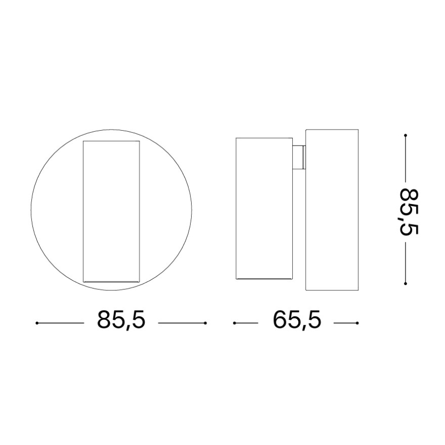 Ideal Lux - LED stmievateľné dotykové nástenné bodové svietidlo ELF LED/3W/230V CRI 95 čierna