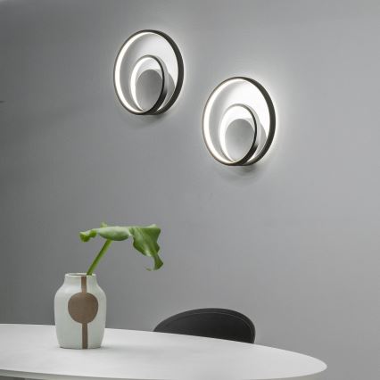 Ideal Lux - LED Stmievateľné nástenné svietidlo OZ LED/28W/230V CRI 90 čierna