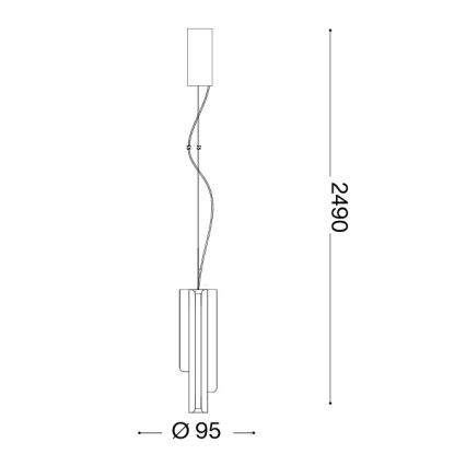 Ideal Lux - LED stmievateľný závesný luster DORICA 3xLED/9W/230V CRI 90 pr. 9,5 cm biela