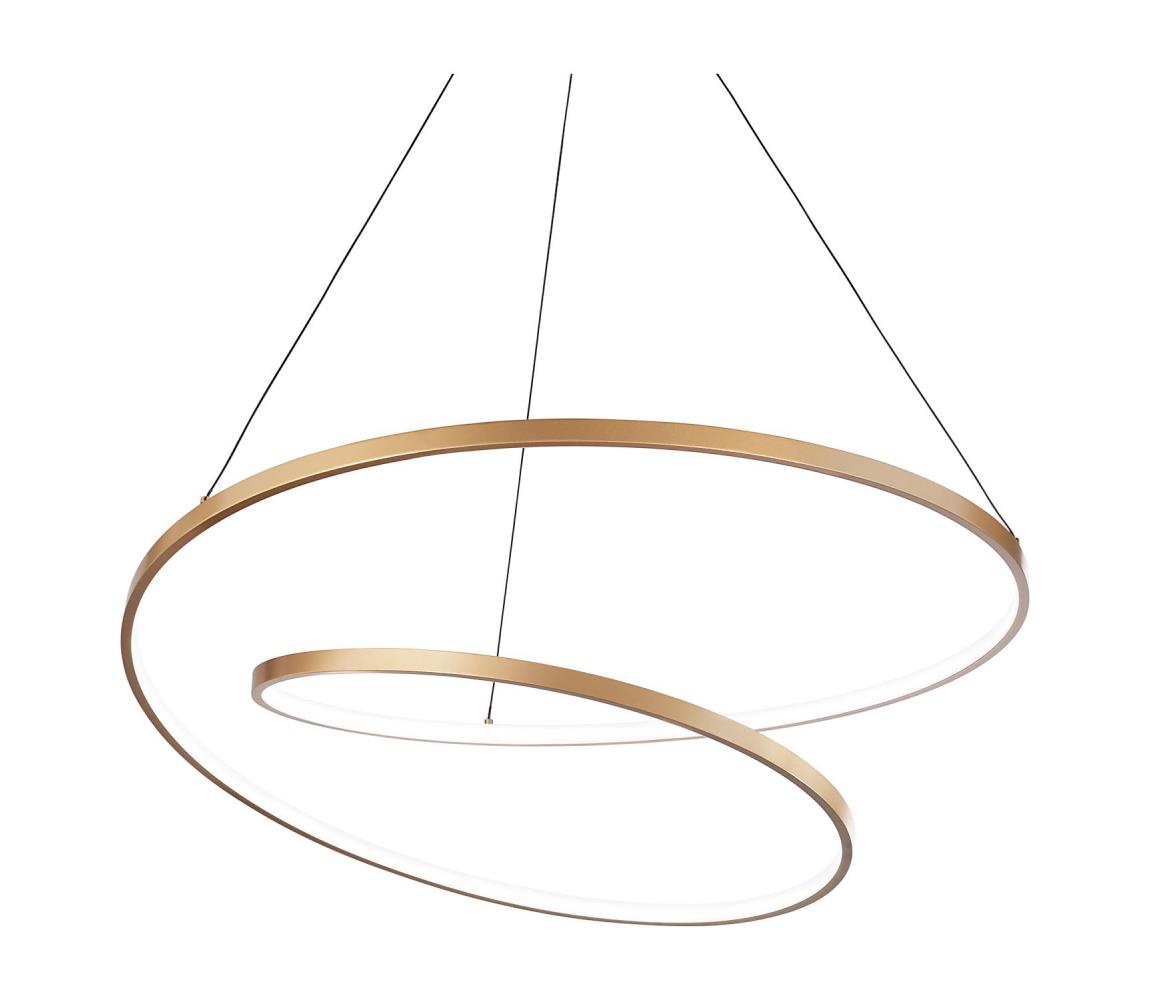 Ideal Lux - LED stmievateľný luster na lanku OZ LED/55W/230V pr. 80cm CRI 90 zlatá 304595