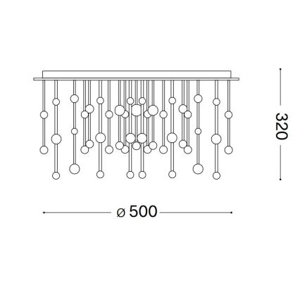 Ideal Lux - LED Stmievateľný prisadený luster ARMONY LED/48W/230V CRI 90 pr. 50 cm biela