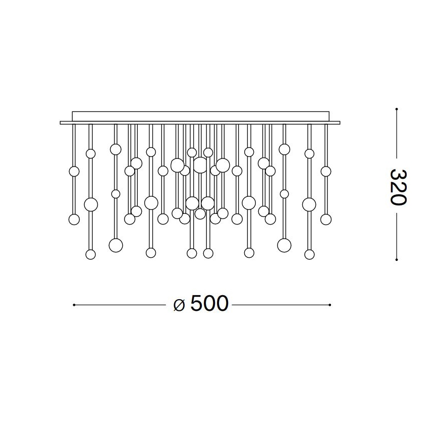 Ideal Lux - LED Stmievateľný prisadený luster ARMONY LED/48W/230V CRI 90 pr. 50 cm biela
