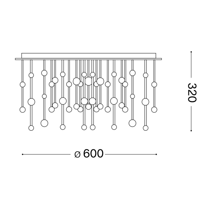 Ideal Lux - LED Stmievateľný prisadený luster ARMONY LED/56W/230V CRI 90 pr. 60 cm biela