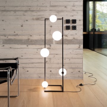 Ideal Lux - LED Stojacia lampa ANGOLO 5xG9/3W/230V čierna