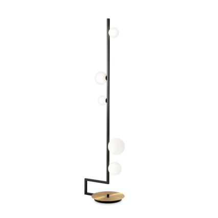 Ideal Lux - LED Stojacia lampa BIRDS 5xG9/3W/230V čierna/zlatá