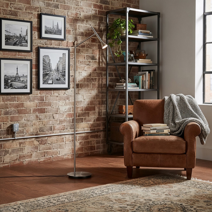 Ideal Lux - LED stojacia lampa DIESIS, 4,5 W/230 V, CRI 95, matný chróm