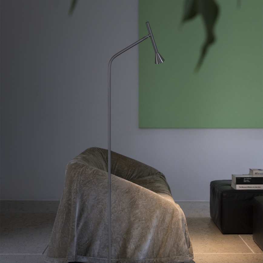 Ideal Lux - LED stojacia lampa DIESIS, 4,5 W/230 V, CRI 95, matný chróm