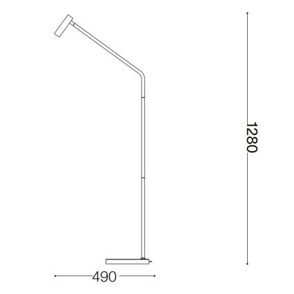 Ideal Lux - LED Stojacia lampa EASY LED/3,5W/230V CRI 90 biela