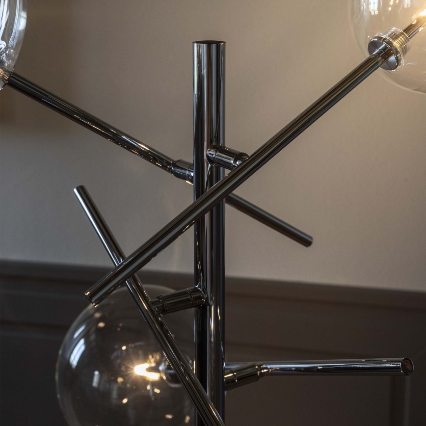 Ideal Lux - LED Stojacia lampa EQUINOXE 4xG4/2W/230V lesklý chróm/číra