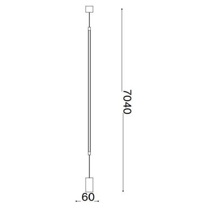 Ideal Lux - LED Stojacia lampa FILO LED/14W/230V 2700K čierna