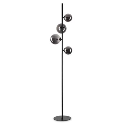 Ideal Lux - LED Stojacia lampa PERLAGE 4xG9/3W/230V čierna/dymová