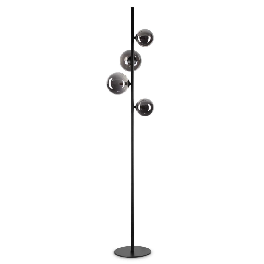 Ideal Lux - LED Stojacia lampa PERLAGE 4xG9/3W/230V čierna/dymová