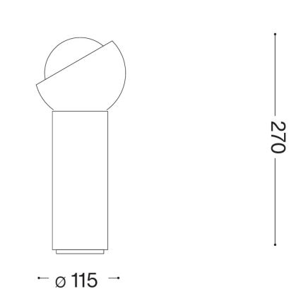 Ideal Lux - LED stolná lampa BLOOM 1xG9/3W/230V zlatá/dymová béžová