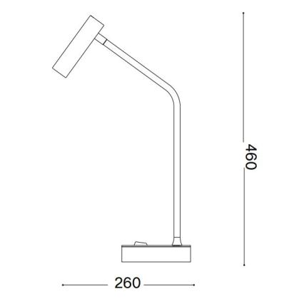 Ideal Lux - LED Stolná lampa EASY LED/3,5W/230V CRI 90 čierna
