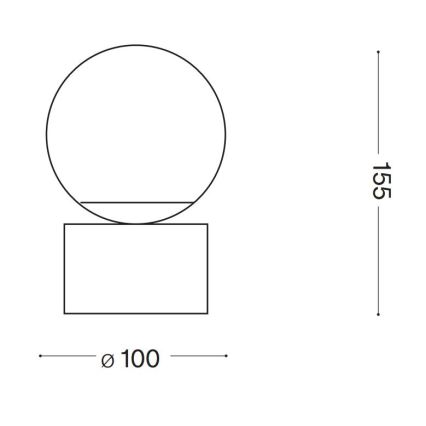 Ideal Lux - LED Stolná lampa PERLAGE 1xG9/3W/230V zlatá/biela