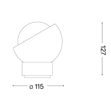 Ideal Lux - LED stolová lampa BLOOM 1xG9/3W/230V zlatá/dymová béžová