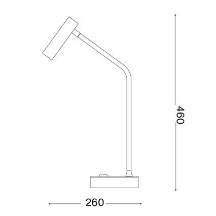 Ideal Lux - LED stolová lampa EASY LED/3,5W/230V CRI 90 biela