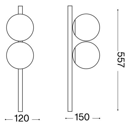 Ideal Lux - LED Stropné svietidlo BINOMIO 2xG9/3W/230V biela