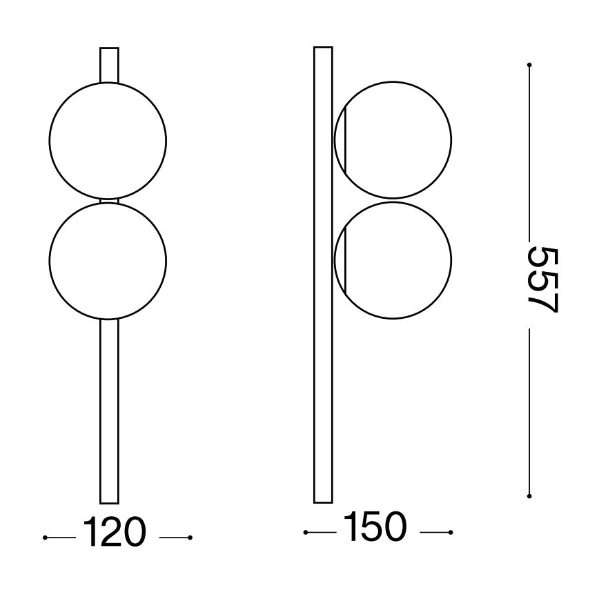 Ideal Lux - LED Stropné svietidlo BINOMIO 2xG9/3W/230V biela