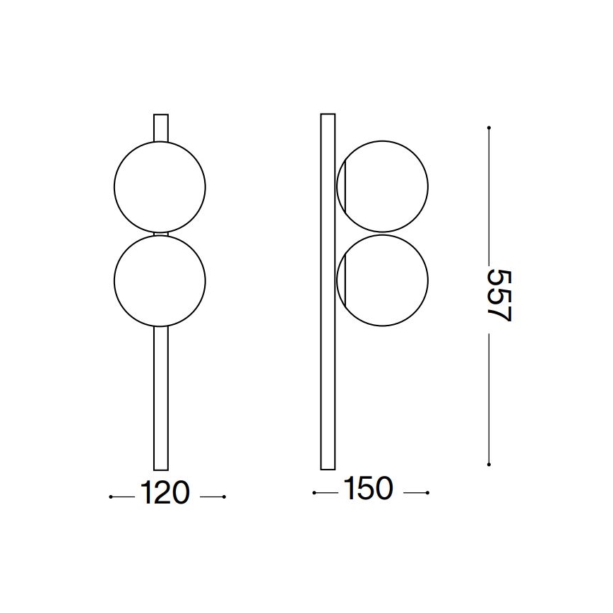Ideal Lux - LED Stropné svietidlo BINOMIO 2xG9/3W/230V čierna