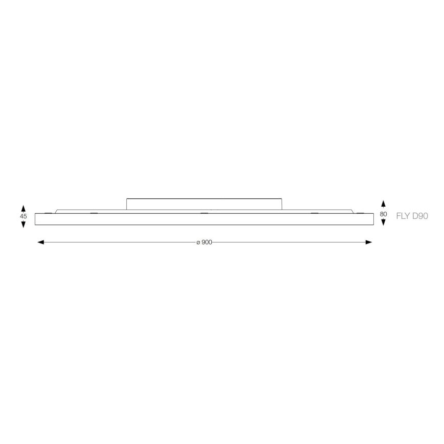 Ideal Lux - LED Stropné svietidlo FLY LED/68W/230V 2700K pr. 90 cm CRI 90 IP40 biela