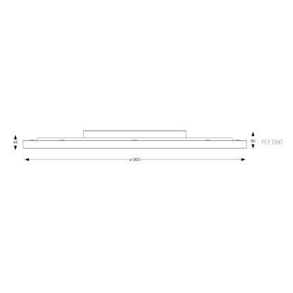 Ideal Lux - LED Stropné svietidlo FLY LED/68W/230V 3000K pr. 90 cm CRI 90 IP40 biela