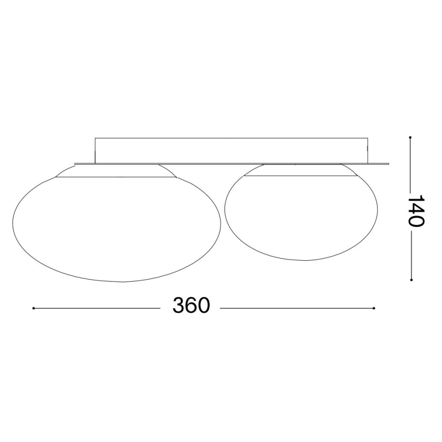 Ideal Lux - LED Stropné svietidlo NINFEA 2xGX53/9W/230V biela