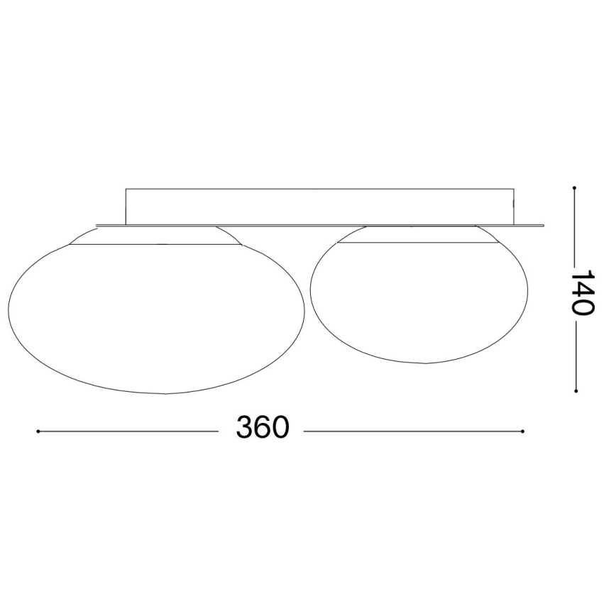 Ideal Lux - LED Stropné svietidlo NINFEA 2xGX53/9W/230V zlatá