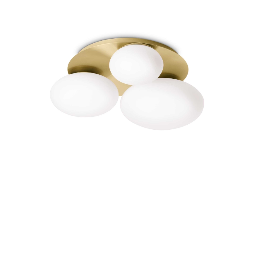 Ideal Lux - LED Stropné svietidlo NINFEA 3xGX53/9W/230V zlatá