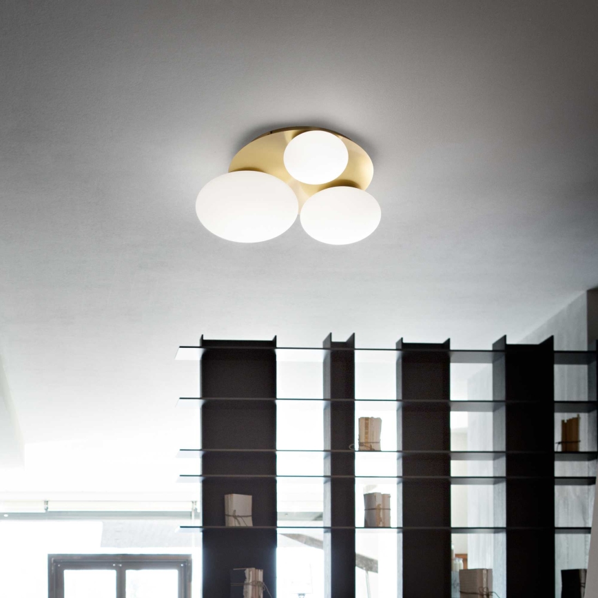Ideal Lux - LED Stropné svietidlo NINFEA 3xGX53/9W/230V zlatá