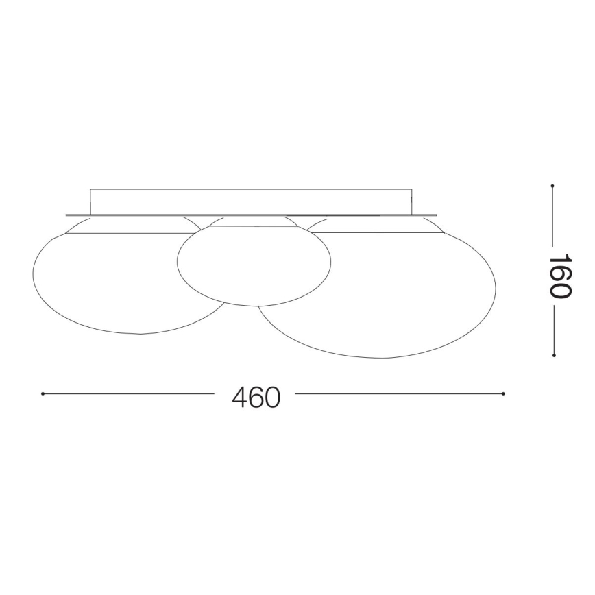 Ideal Lux - LED Stropné svietidlo NINFEA 3xGX53/9W/230V zlatá