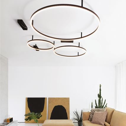 Ideal Lux - LED Stropné svietidlo ORACLE SLIM LED/29W/230V 2700K pr. 50 cm čierna