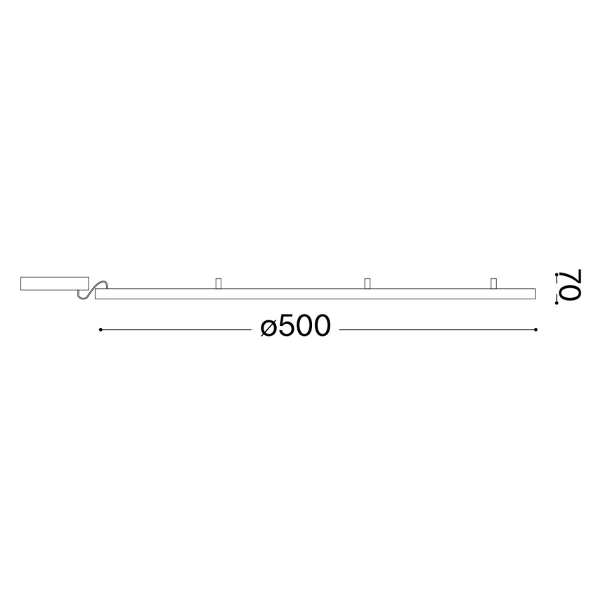 Ideal Lux - LED Stropné svietidlo ORACLE SLIM LED/32W/230V 3000K pr. 50 cm biela