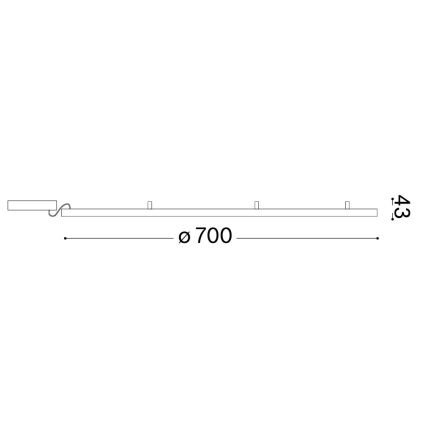 Ideal Lux - LED stropné svietidlo ORACLE SLIM LED/37W/230V 3000K CRI 90, priemer 70 cm, zlaté