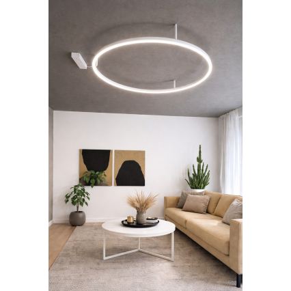 Ideal Lux - LED stropné svietidlo ORACLE SLIM LED/53W/230V 3000K CRI 90 priemer 90 cm biela
