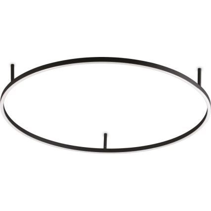 Svietidlo v tvare oválneho kruhu je pripevnené k stropu pomocou štyroch krátkych tyčí. Svietidlo má čierny rám a vnútorné svetlé osvetlenie.