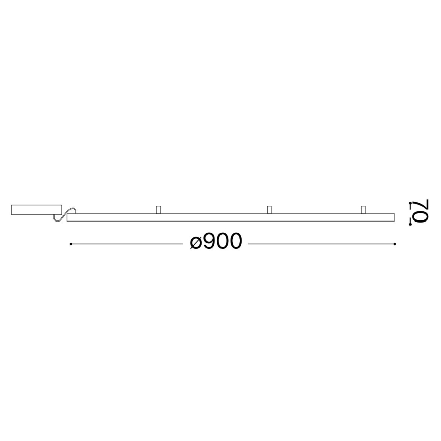 Ideal Lux - LED Stropné svietidlo ORACLE SLIM LED/55W/230V 3000K pr. 90 cm biela